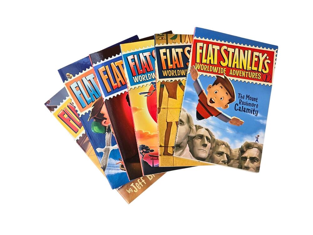 Flat Stanley by Jeff Brown, 6 Book Set for Young Readers Paperbacks, Age 6 to 8